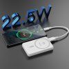 Dudao K14S Magnetická powerbanka 20W 5000mAh 1x USB-A 1x USB-C - Bílá