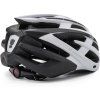 Cyklistická helma Wozinsky MTB s USB zadním světlem L - černá a bílá