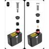 Rockbros 42320008001 Mini elektrická pumpa na kolo pro ventilky Schrader / Presta 100 PSI - černá