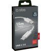 SBS TECABLETISSUETCCG USB-C - USB-C 1,5m 60W opletený kabel - šedý