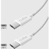 SBS TECABLETISSUETCCG USB-C - USB-C 1,5m 60W opletený kabel - šedý