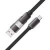Kábel Acefast C13-05 USB-C - USB-A / USB-C 480 Mb/s 3 A 0,2 m - čierny