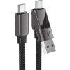 Kabel Acefast C13-05 USB-C - USB-A / USB-C 480 Mb/s 3 A 0,2 m - černý