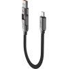 Kabel Acefast C13-05 USB-C - USB-A / USB-C 480 Mb/s 3 A 0,2 m - černý