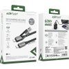 Kabel Acefast C13-05 USB-C - USB-A / USB-C 480 Mb/s 3 A 0,2 m - černý