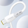 Dudao L25SC 60W USB-C - USB-C kábel s mäkkým silikónovým opletením 2m - biely
