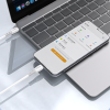 Dudao L25SC 60W USB-C - USB-C kábel s mäkkým silikónovým opletením 2m - biely