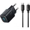 Nabíječka Joyroom JR-TG7 33W USB-A + USB-C s 30W USB-C - Lightning 1m kabel - černá