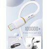 Silikonový kabel Dudao L25C USB-C - USB-C 60W 1m - bílý