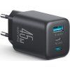 Nabíječka Joyroom JR-TO1 GaN 45 USB-C Lightning USB-A do zásuvky - černá
