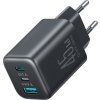 Nabíječka Joyroom JR-TO1 GaN 45 USB-C Lightning USB-A do zásuvky - černá