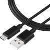 Tactical Smooth Thread Cable USB-A/USB-C  0.3m Black