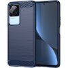 Silikonový kryt Carbon pro Xiaomi Poco F4 5G, modrý