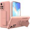 Silikonový kryt Wozinsky s stojánkem pro Xiaomi Poco M4 Pro 5G růžový