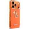 Guess IML 4G Script Metal Logo Zadní Kryt pro iPhone 17 Pro Max Orange