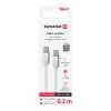 DATOVÝ KABEL SWISSTEN TEXTILE USB-C / USB-C 0.2 M STŘÍBRNÝ
