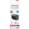 SWISSTEN SÍŤOVÝ ADAPTÉR EDGE GaN 1x USB-C PD 20W ČERNÝ