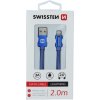 DÁTOVÝ KÁBEL SWISSTEN TEXTILE USB / LIGHTNING 2,0 M MODRÝ