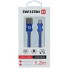 DÁTOVÝ KÁBEL SWISSTEN TEXTILE USB / LIGHTNING 1,2 M MODRÝ