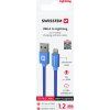 DATOVÝ KABEL SWISSTEN TEXTILE USB / LIGHTNING 1,2 M MODRÝ