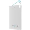 Extratenká powerbanka FIXED Powerbank 4000 v kompaktnej veľkosti, biela
