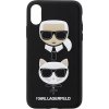 KLHCPXKICKC Karl Lagerfeld Karl and Choupette Hard Case Black pro iPhone X / XS