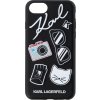 KLHCI8PIN Karl Lagerfeld Pins Hard Case Black pre iPhone 7/8