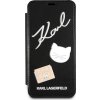 KLFLBKI8PPIN Karl Lagerfeld Pins Book Pouzdro Black pro iPhone 8