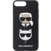 KLHCI8LKICKC Karl Lagerfeld Karl and Choupette Hard Case Black pro iPhone 7/8 Plus