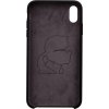 KLHCI65SLFKBK Karl Lagerfeld Full Body Iconic Silikónové Puzdro pre iPhone XS Max Black