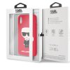 KLHCI61SLFKRE Karl Lagerfeld Full Body Iconic Silikónové Puzdro pre iPhone XR Red