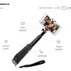 Teleskopický selfie stick FIXED v luxusnom hliníkovom prevedení s BT spúšťa, čierny