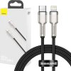 Baseus Cafule Metal Series Datový Kabel USB-C - Lightning 20W 1m Black
