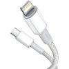 Baseus High Density Braided Series Fast Charging Datový Kabel USB-C - Lightning 20W 1m White