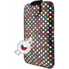 Pouzdro FIXED Soft Slim se zavíráním, PU materiál, velikost 6XL+, motiv Rainbow Dots