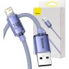 Baseus CAJY000005 Crystal Shine Series Datový Kabel USB - Lightning 20W 1,2m Purple