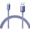 Baseus CAJY000005 Crystal Shine Series Datový Kabel USB - Lightning 20W 1,2m Purple