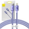 Baseus CAJY000205 Crystal Shine Series Datový Kabel USB-C - Lightning 20W 1,2m Purple
