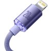 Baseus CAJY000205 Crystal Shine Series Datový Kabel USB-C - Lightning 20W 1,2m Purple