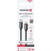 DATOVÝ KABEL SWISSTEN TEXTILE USB-C / LIGHTNING MFi 1,2 M ČERNÝ