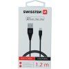 DATOVÝ KABEL SWISSTEN TPE USB / LIGHTNING MFi 1,2 M ČERNÝ