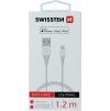 DATOVÝ KABEL SWISSTEN TPE USB / LIGHTNING MFi 1,2 M BÍLÝ