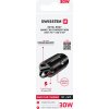 SWISSTEN CL ADAPTÉR POWER DELIVERY USB-C + SUPER CHARGE 3.0 30W NANO ČERNÝ