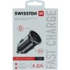 SWISSTEN CL ADAPTÉR 2x USB 4,8 A METAL STRIEBORNÝ