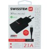 SWISSTEN SÍŤOVÝ ADAPTÉR SMART IC 2x USB 2,1A POWER + DATOVÝ KABEL USB / LIGHTNING MFi 1,2 M ČERNÝ