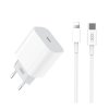 Rychlonabíječka XO L77 PD 20W 1x USB-C + kabel USB-C - Lightning, bílá 2