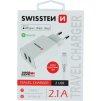 SWISSTEN SIEŤOVÝ ADAPTÉR SMART IC 2x USB 2,1 A POWER + DÁTOVÝ KÁBEL USB / LIGHTNING MFi 1,2 M BIELÝ