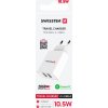 SWISSTEN SÍŤOVÝ ADAPTÉR SMART IC 2x USB 2,1A POWER BÍLÝ
