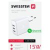 SWISSTEN síťový adaptér 3x USB 3A 15W bílý