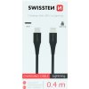 NABÍJACÍ KÁBEL SWISSTEN USB-C / LIGHTNING 0,4 M ČIERNY